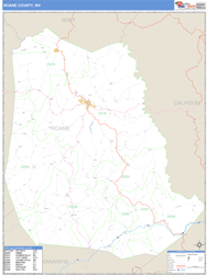 Roane County, WV Zip Code Wall Map