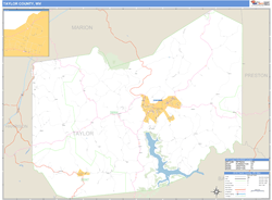 Taylor County, WV Wall Map