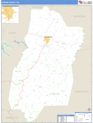 Upshur County, WV Wall Map