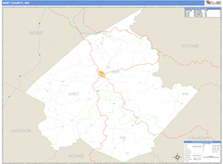 Wirt County, WV Zip Code Wall Map