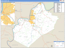 Wood County, WV Wall Map