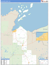 Ashland County, WI Zip Code Wall Map