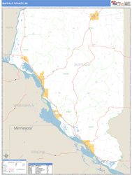 Buffalo County, WI Zip Code Wall Map