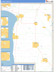 Calumet County, WI Zip Code Wall Map