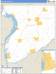 Crawford County, WI Zip Code Wall Map
