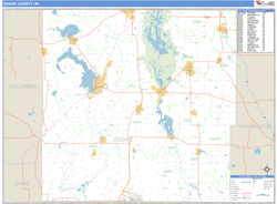 Dodge County, WI Zip Code Wall Map