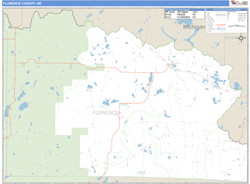 Florence County, WI Zip Code Wall Map