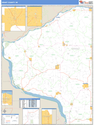 Grant County, WI Zip Code Wall Map
