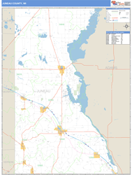 Juneau County, WI Zip Code Wall Map