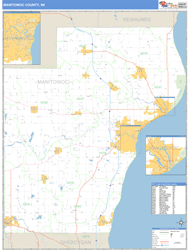 Manitowoc County, WI Wall Map