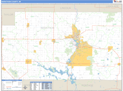 Marathon County, WI Wall Map