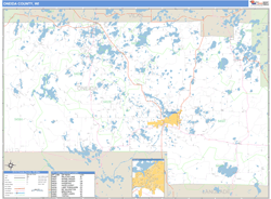 Oneida County, WI Zip Code Wall Map