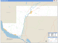 Pepin County, WI Zip Code Wall Map