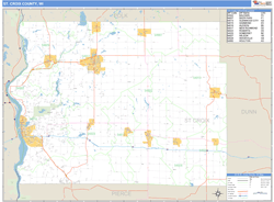 St. Croix County, WI Wall Map