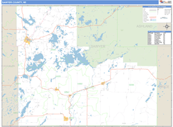 Sawyer County, WI Wall Map