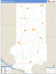 Trempealeau County, WI Zip Code Wall Map