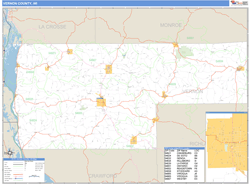 Vernon County, WI Zip Code Wall Map