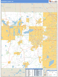 Waukesha County, WI Wall Map