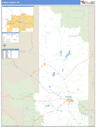 Albany County, WY Zip Code Wall Map