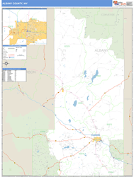 Albany County, WY Wall Map