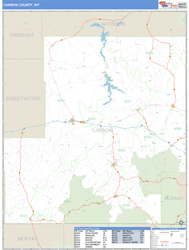 Carbon County, WY Zip Code Wall Map