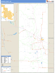 Goshen County, WY Zip Code Wall Map