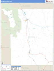 Johnson County, WY Zip Code Wall Map