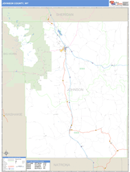 Johnson County, WY Wall Map