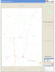 Niobrara County, WY Zip Code Wall Map