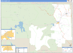 Park County, WY Zip Code Wall Map