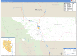 Sheridan County, WY Wall Map