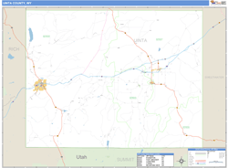 Uinta County, WY Zip Code Wall Map