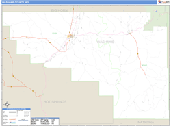 Washakie County, WY Zip Code Wall Map