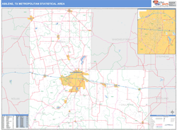 Abilene Metro Area Wall Map