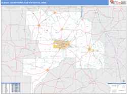 Albany Metro Area Wall Map