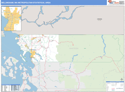 Bellingham Metro Area Wall Map