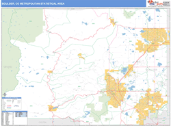 Boulder Metro Area Wall Map