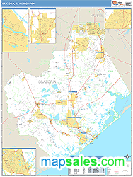 Brazoria Metro Area Wall Map