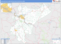 Charleston Metro Area Wall Map