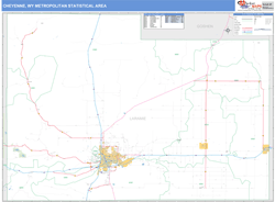 Cheyenne Metro Area Wall Map