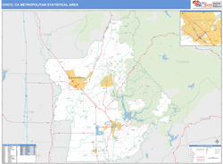 Chico Metro Area Wall Map