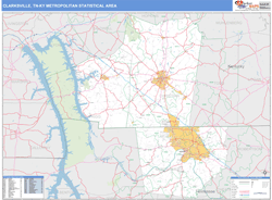 Clarksville Metro Area Wall Map