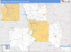 Columbus Metro Area Wall Map