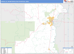 Corvallis Metro Area Wall Map