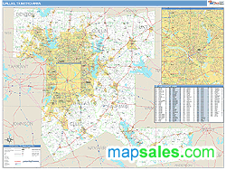 Dallas Metro Area Wall Map