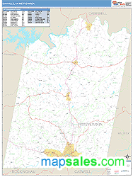 Danville Metro Area Wall Map