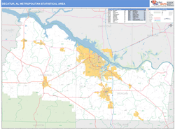 Decatur Metro Area Wall Map