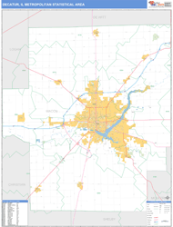 Decatur Metro Area Wall Map