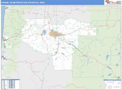 Eugene Metro Area Wall Map