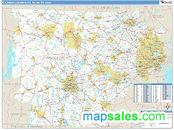 Fitchburg-Leominster Metro Area Wall Map